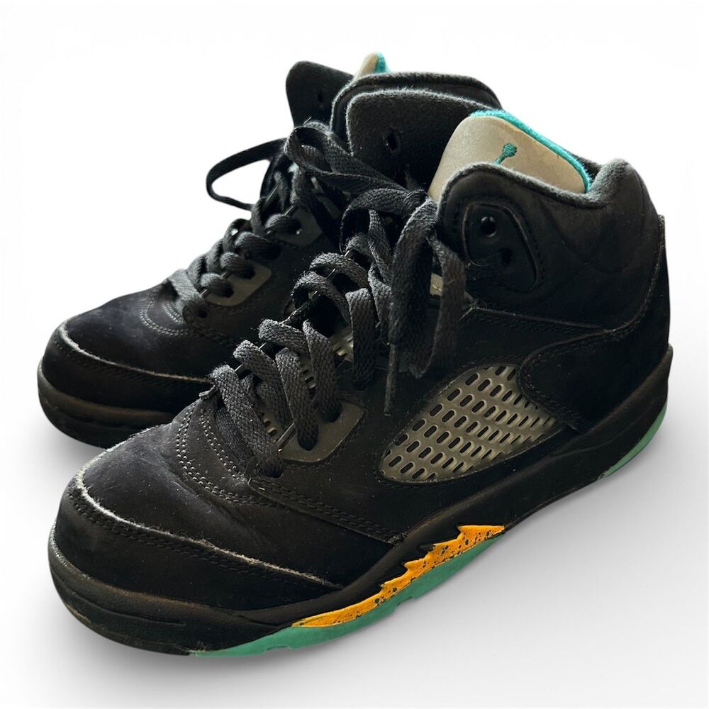 Air Jordan 5 Retro Mid Aqua PS 13C US Sneakers Black/Aqua (44089-047)